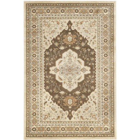Safavieh Florenteen Power Loomed Small Rectangle Rugs; Ivory & Brown - 4 x 6 ft. FLR130-1225-4